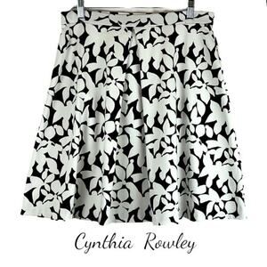 Cynthia Rowley Black White Full Skirt NWOT Size M